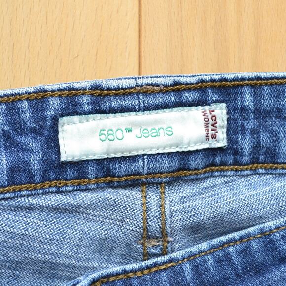 Levi's 580 Denim Blue Jeans Y2K Size 22W Plus Size - Picture 3 of 5